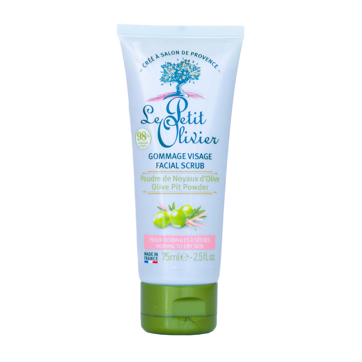 Gel Exfoliante Rostro Aceite Cuesco de Oliva 75ml, Le Petit Olivier