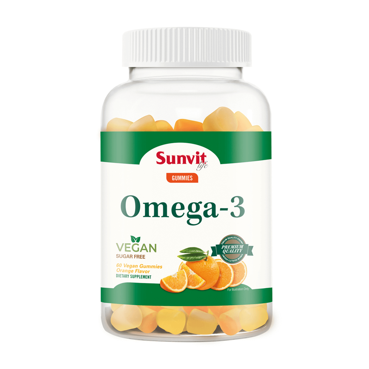 Omega 3 Vegano en Gomitas Naranja Sunvit Life 60 Gomitas