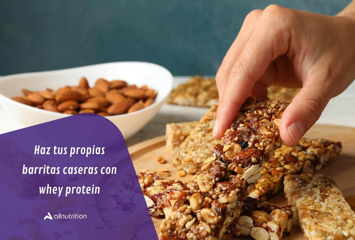 Haz tus propias barritas caseras con whey protein
