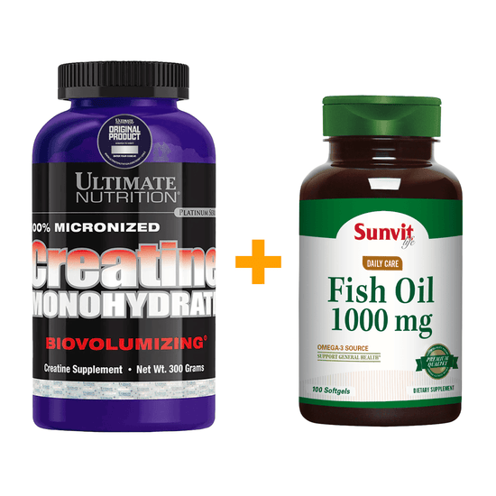 Pack Creatina Ultimate Nutrition + Omega 3 Sunvit