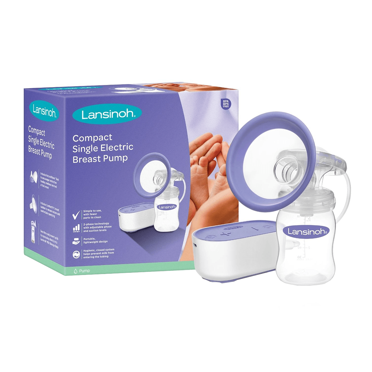 EXTRACTOR DE LECHE ELECTRICO COMPACT SINGLE LANSINOH