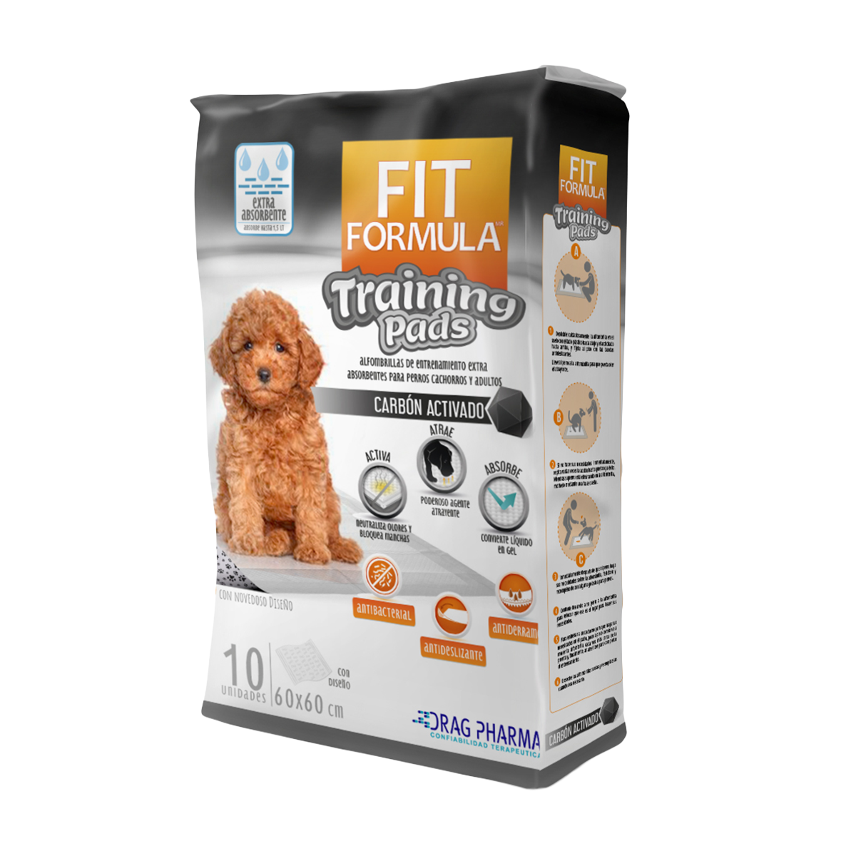 FIT TRAINING PADS CARBON 10 UNIDADES 60X60CM