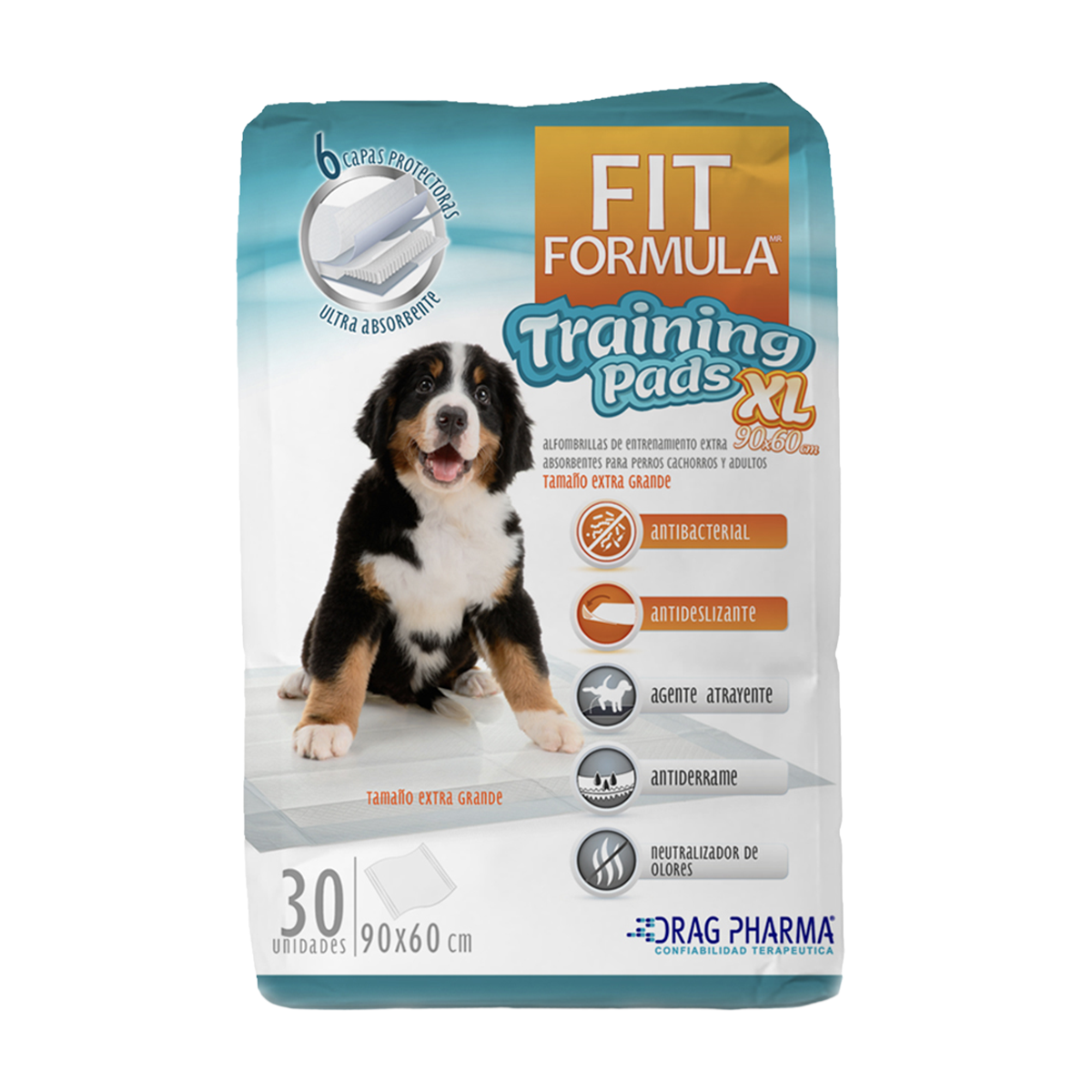 FIT TRAINING PADS XL 30 UNIDADES 90X60CM