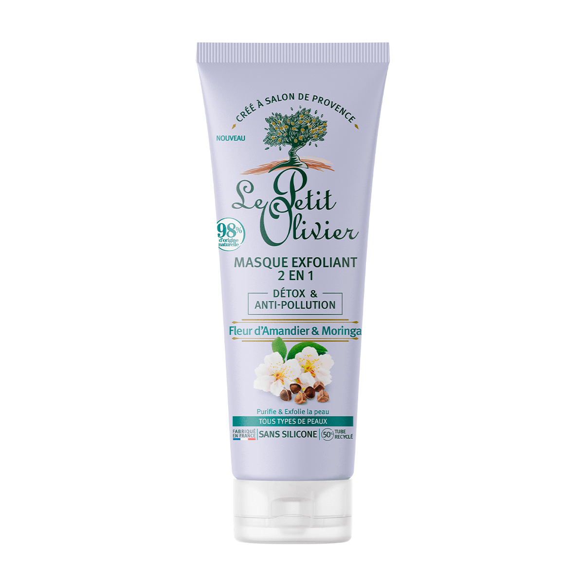 Mascarilla y Exfoliante Rostro 2 en 1 Detox 75ml, Le Petit Olivier
