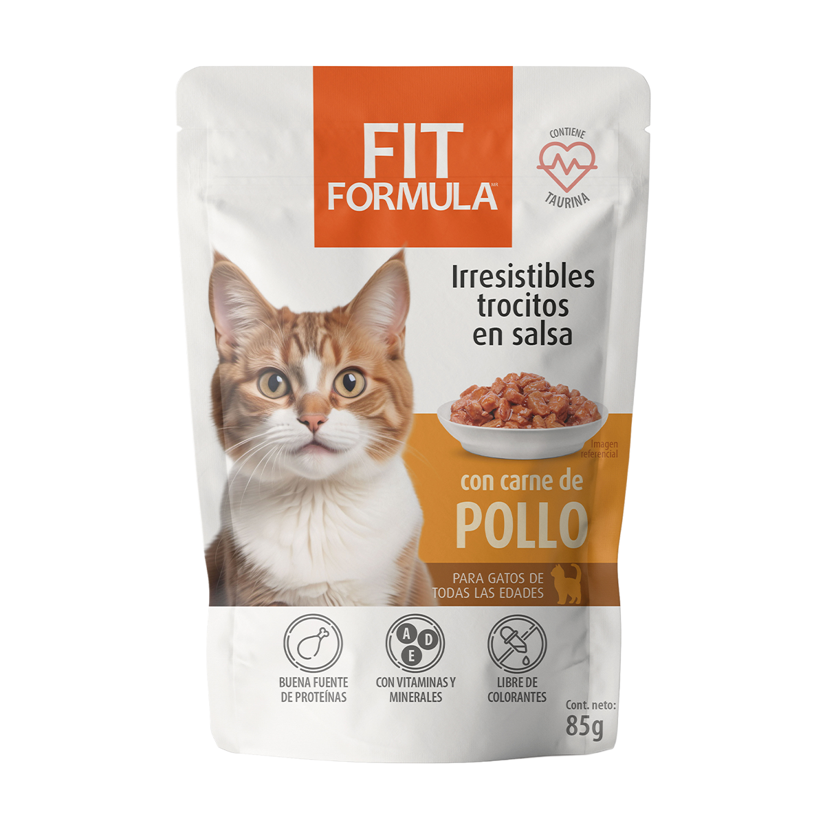 FIT POUCH GATO POLLO 85 GR, FIT FORMULA