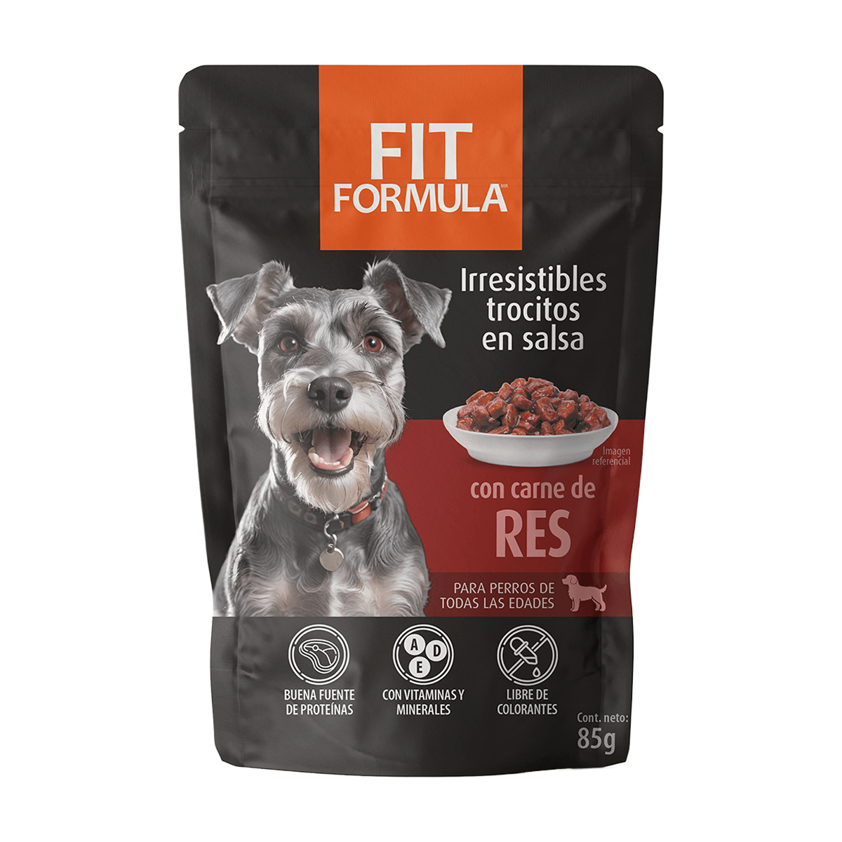 FIT POUCH PERRO CARNE 85 GR, FIT FORMULA
