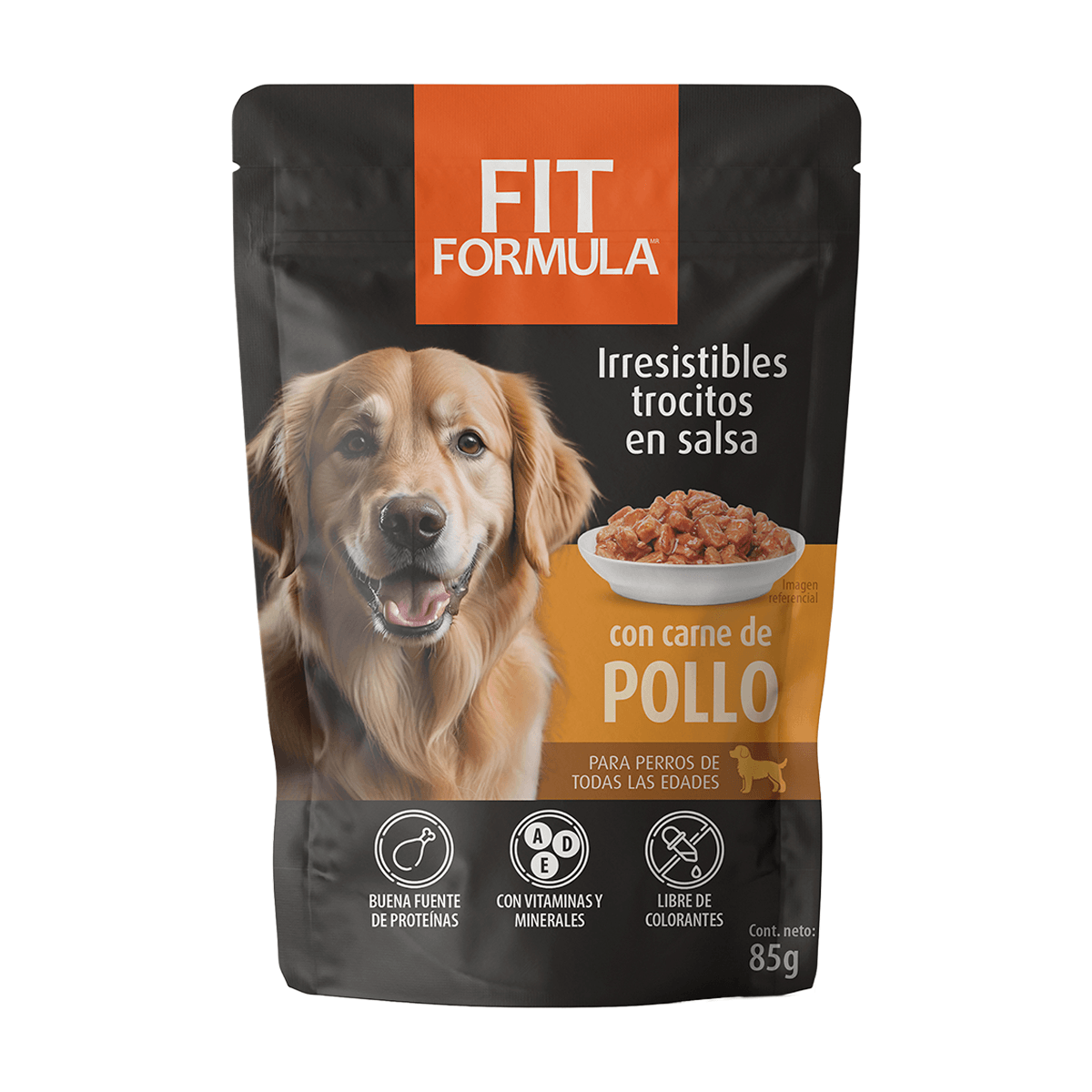 FIT POUCH PERRO POLLO 85 GR, FIT FORMIULA