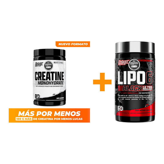PACK NUTREX: LIPO6  + CREATINA 400G