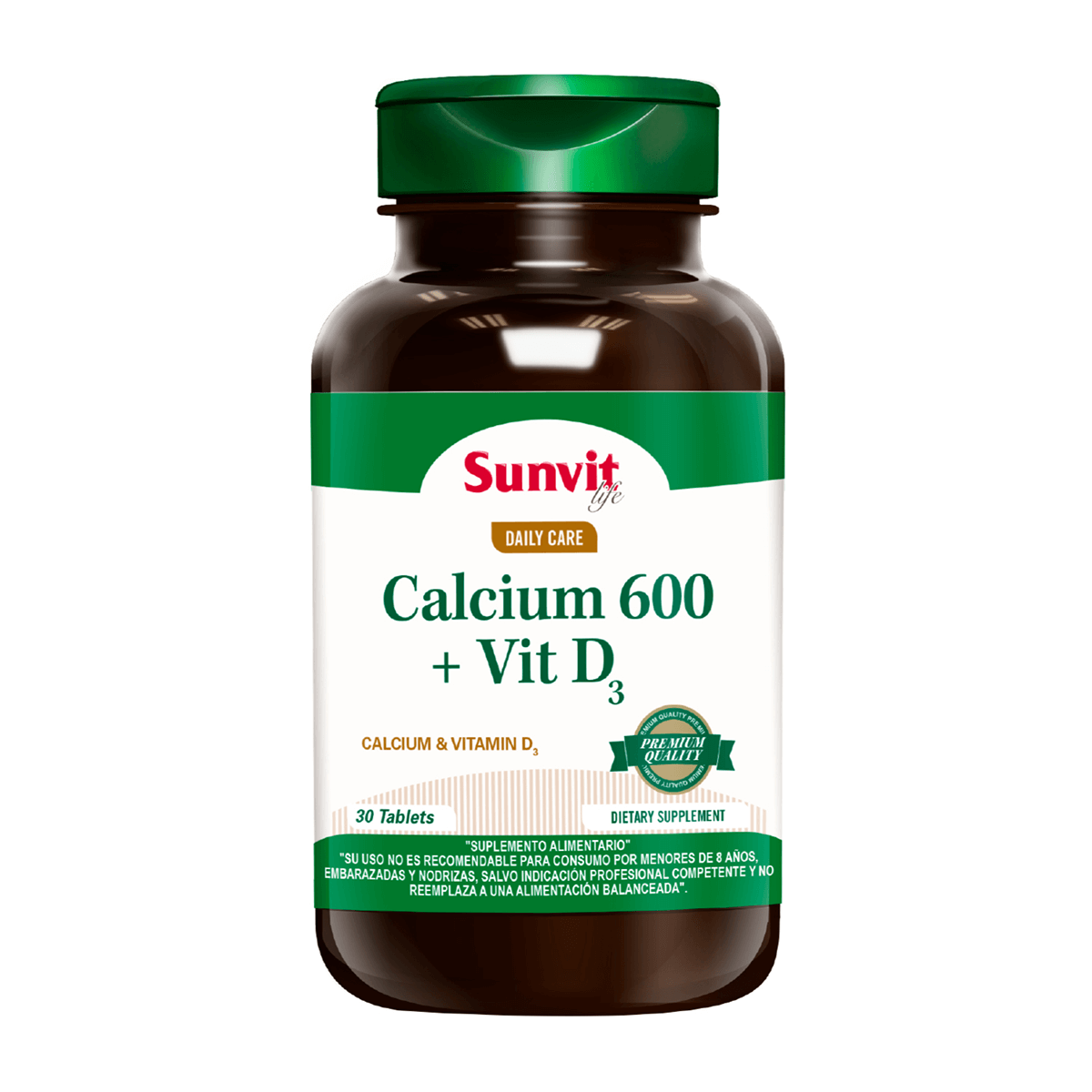 Calcium 600 + Vitamina D3 30 Tabs, SVL