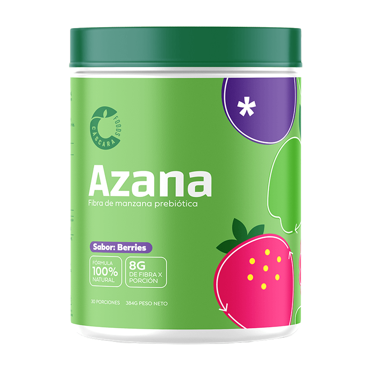 AZANA PREBIOTIC 384 GR, CASCARA FOODS