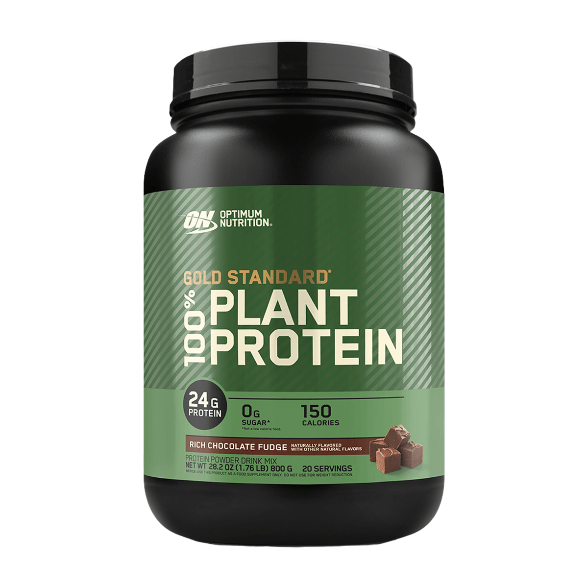 100% Plant Protein, Optimum Nutrition proteína vegana 1.76 lb chocolate