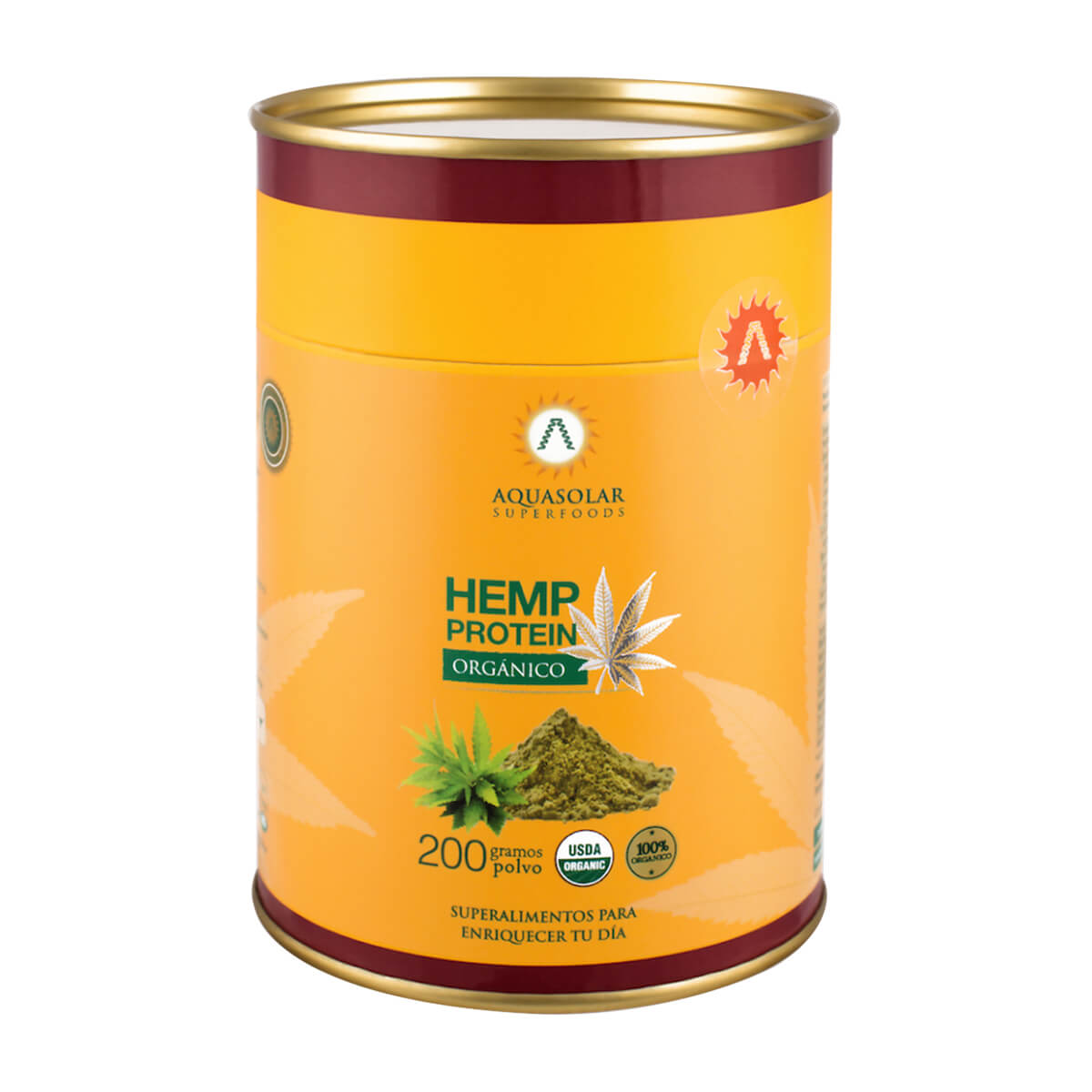 Hemp Protein Aquasolar 200gr En Polvo - Orgánica- Pack De 2