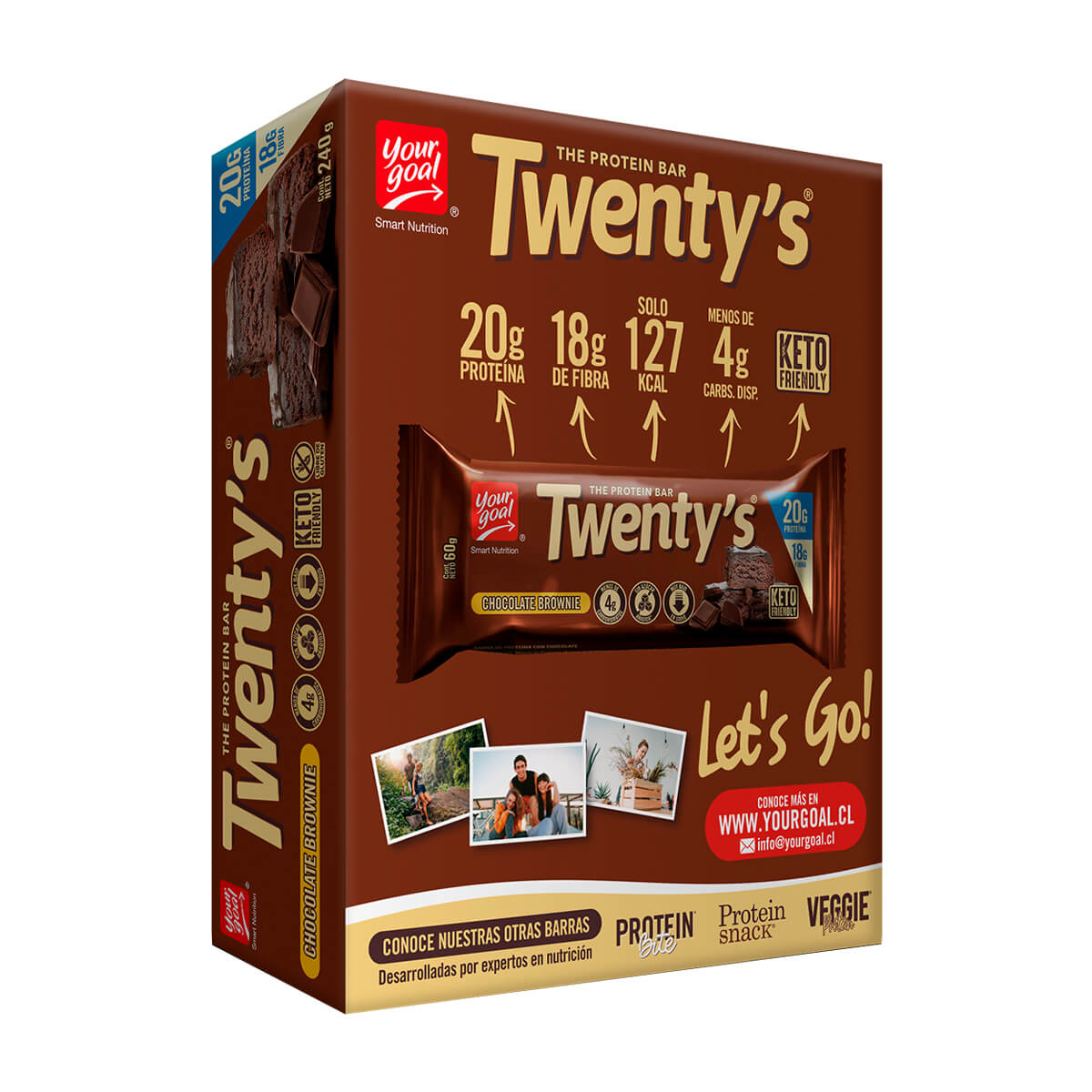 DISPLAY 4 UNIDADES SNACK PROTEICO TWENTYS, YGOAL – All Nutrition
