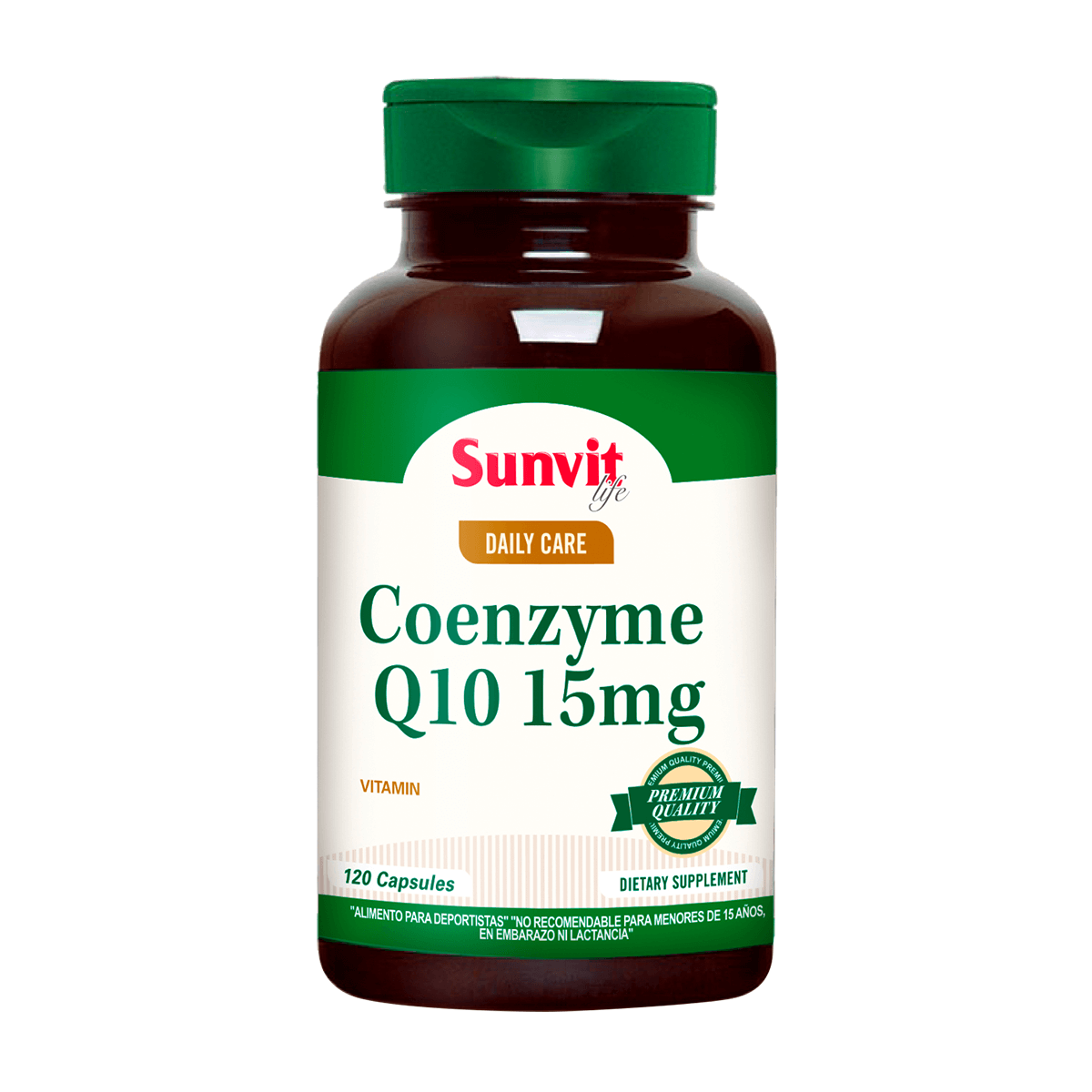 Coenzimas Q10 de 15mg Sunvit Life de 120 cápsulas