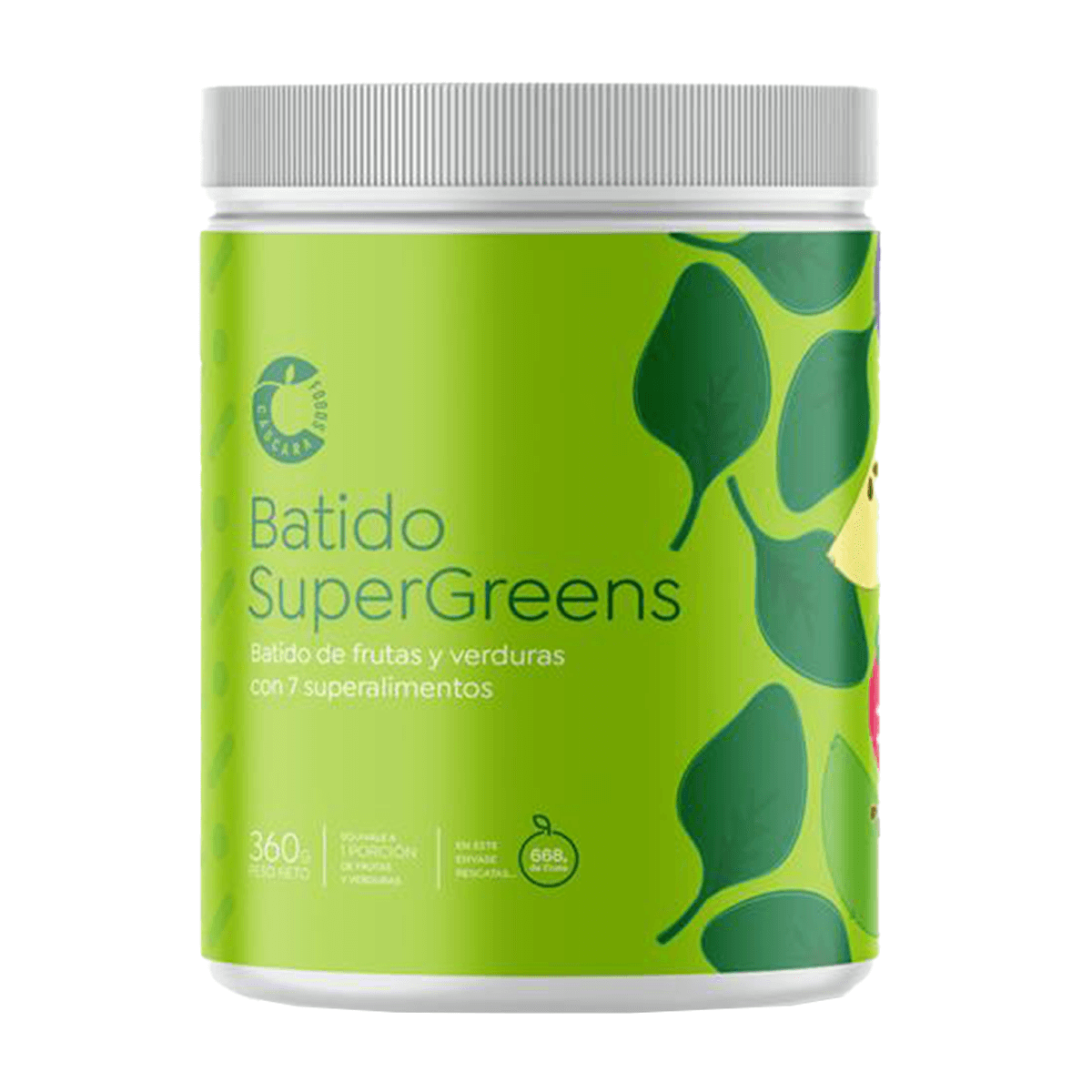 BATIDO SUPERGREENS ORIGINAL 360Grs. CASCARA FOODS
